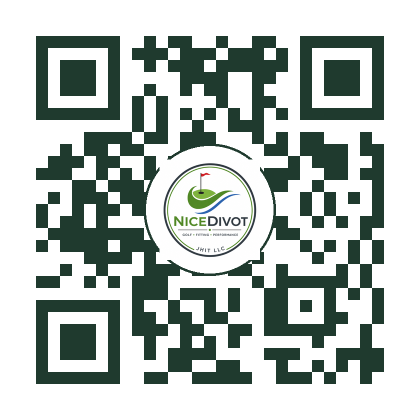 QR code linking to nicedivot.golf